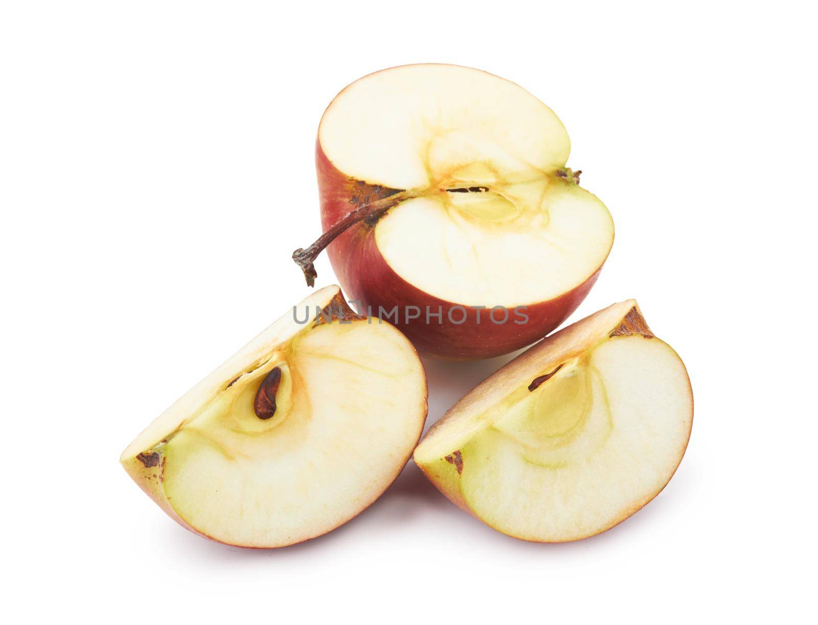 Red apples isolated on a white background