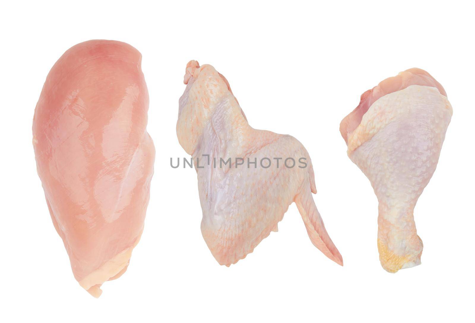 Chicken meat isolated on a white background