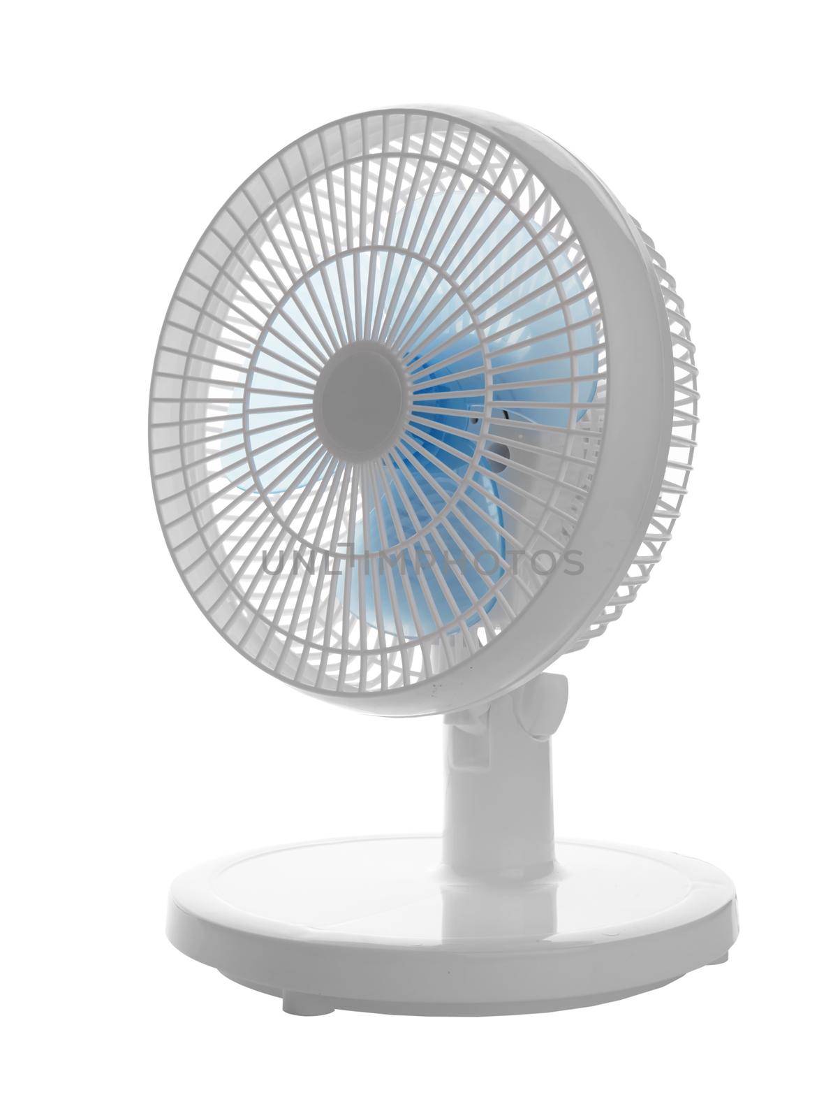 White electric fan isolated on a white background