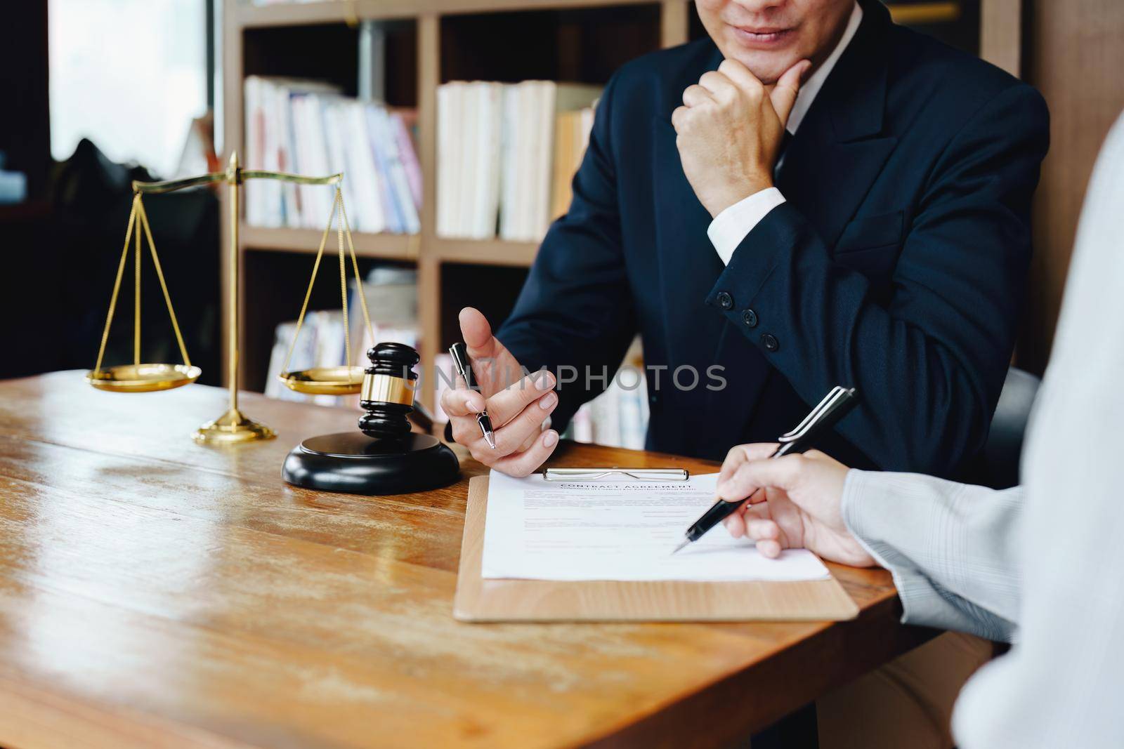 Discussing legal matters and signing important documents by Manastrong