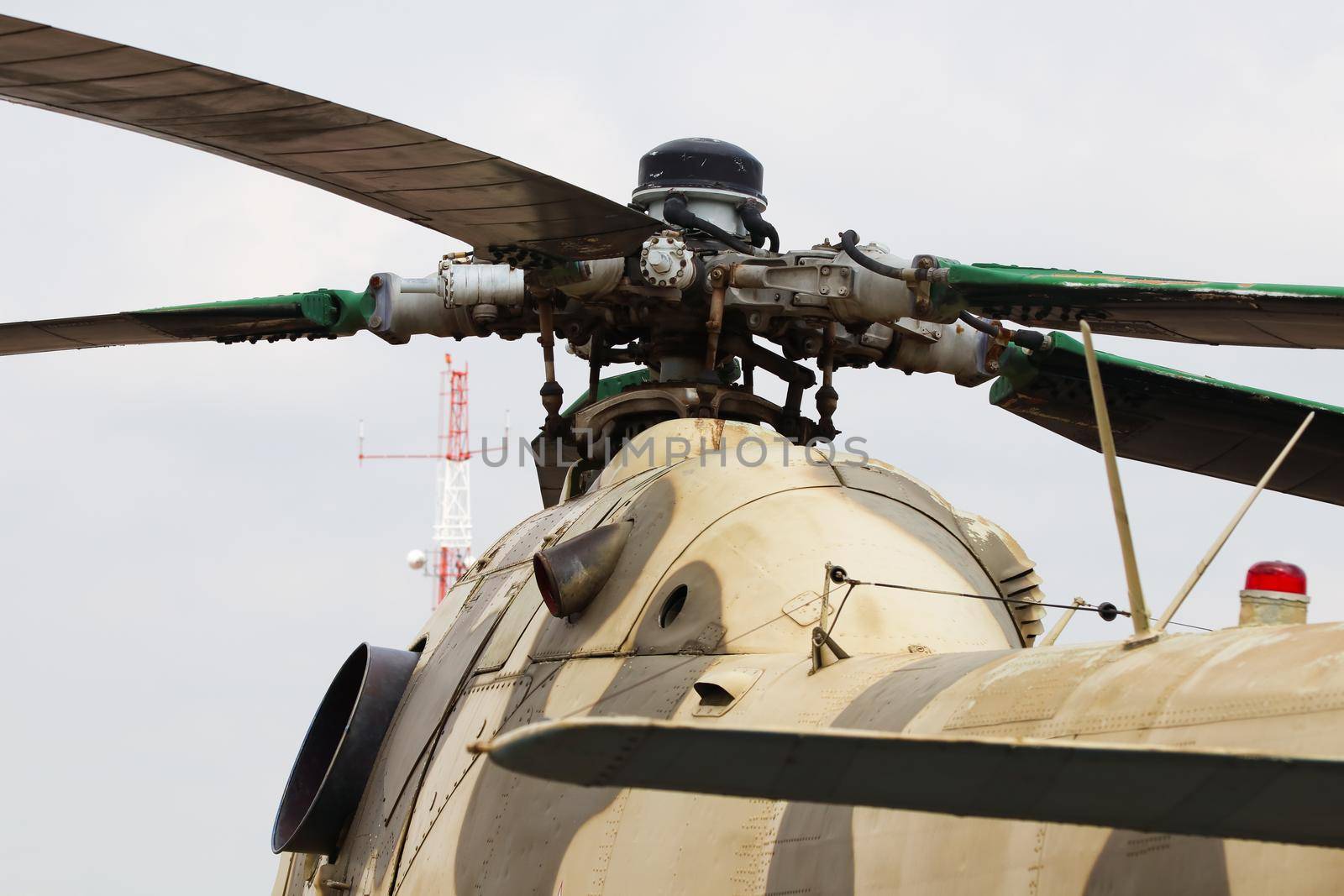 Military Attack Helicopter Engine Rotor Close-up Abstract by jjvanginkel