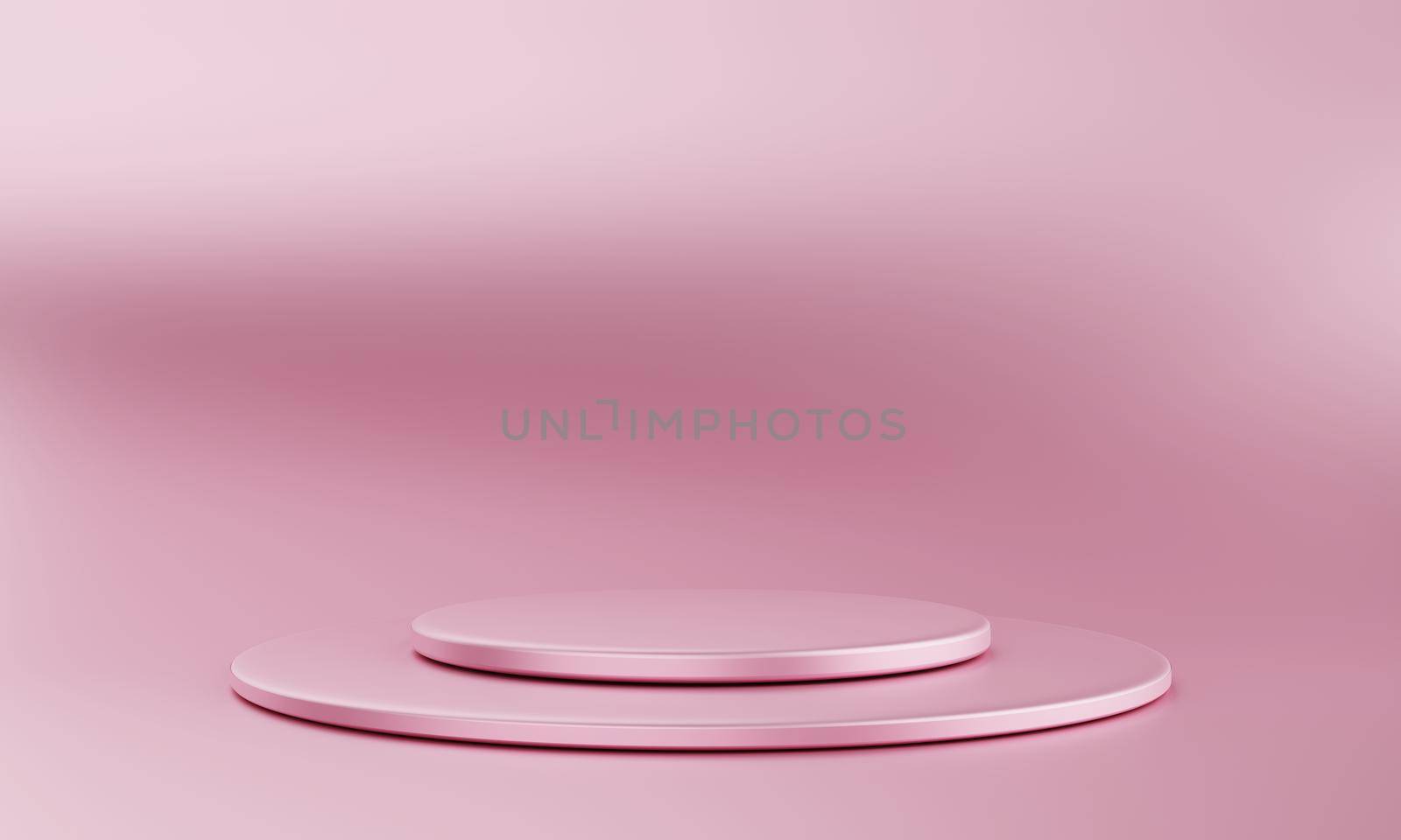 Minimal pink podium stage background. Abstract object scene for advertisement concept. 3D illustration rendering by MiniStocker