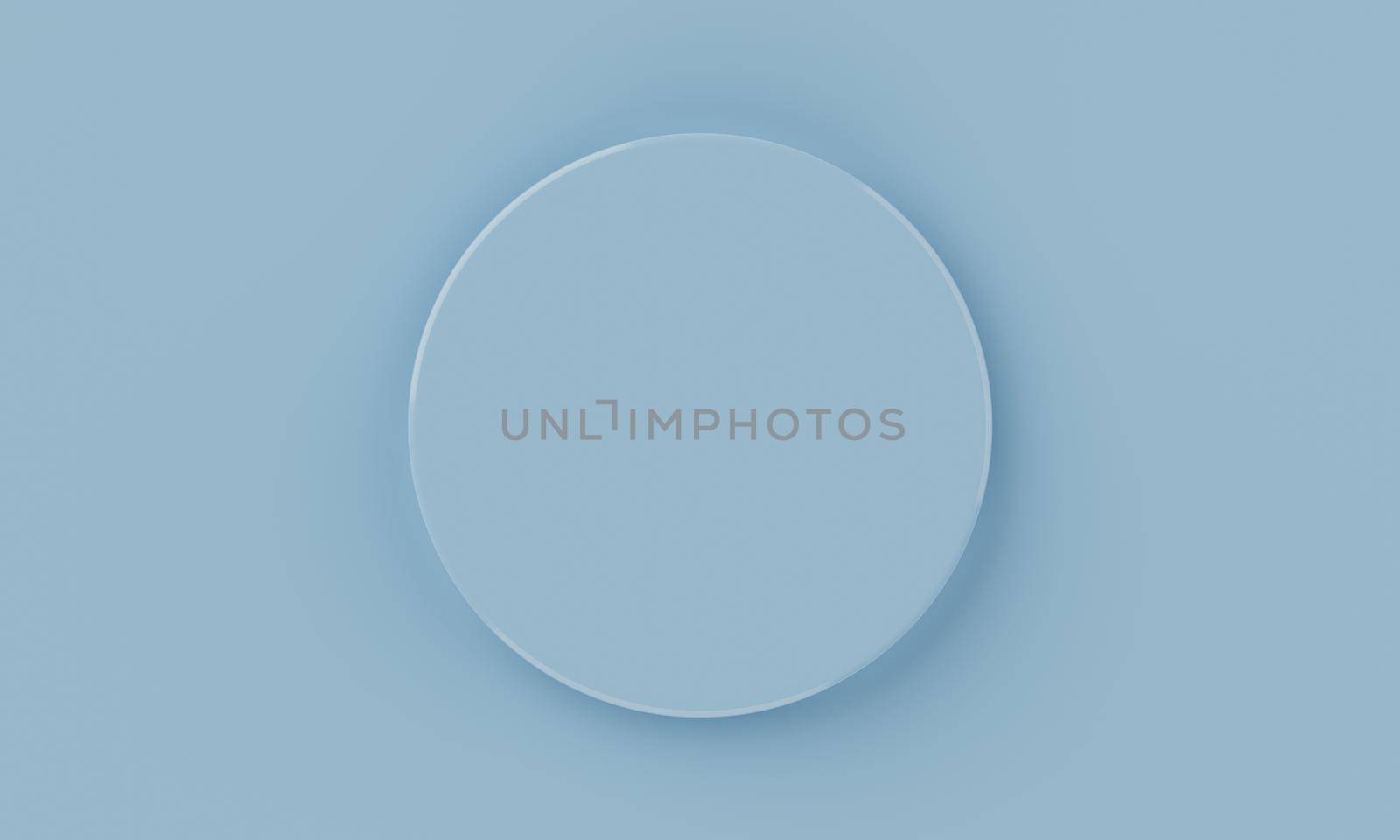 Top view blue minimal circular product podium background. Abstract and object concept. 3D illustration rendering by MiniStocker