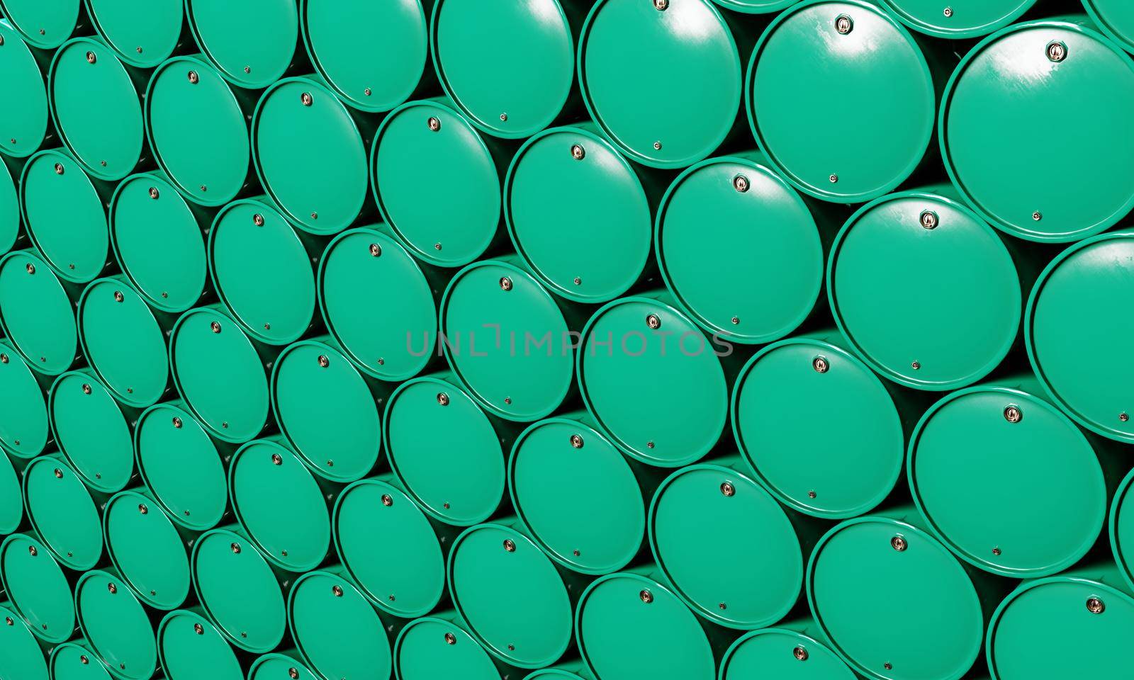 Pile of oil barrel chemical tanks background. industrial and fuel energy reservation concept. 3D illustration rendering by MiniStocker