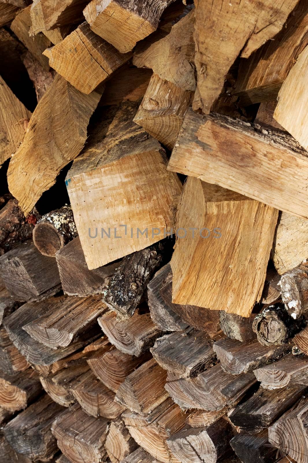 Background of wood pieces in a farm