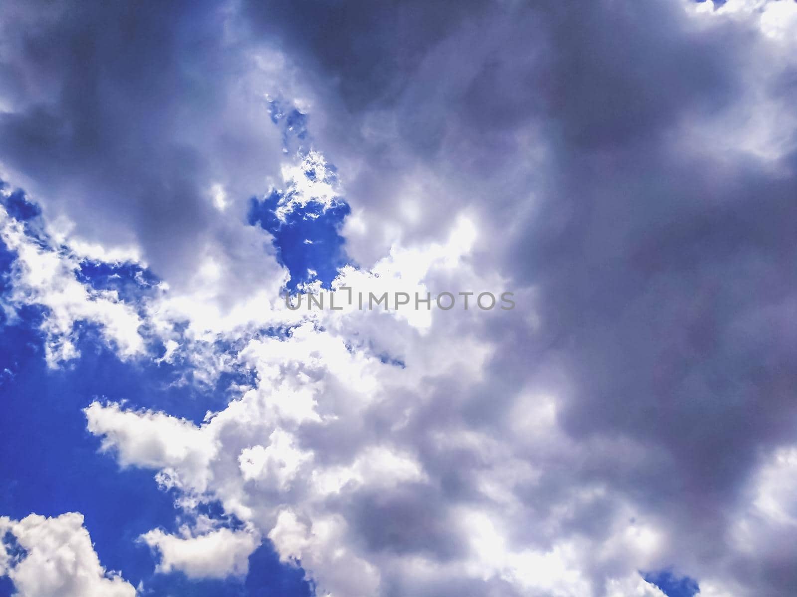 Huge white fluffys clouds sky background with blue sky background by Petrichor