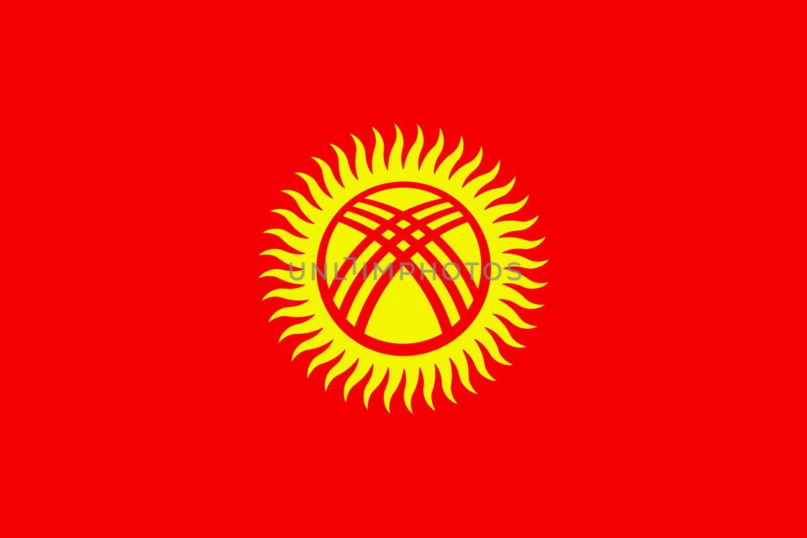 A Kyrgystan flag background illustration red yellow sun tunduk