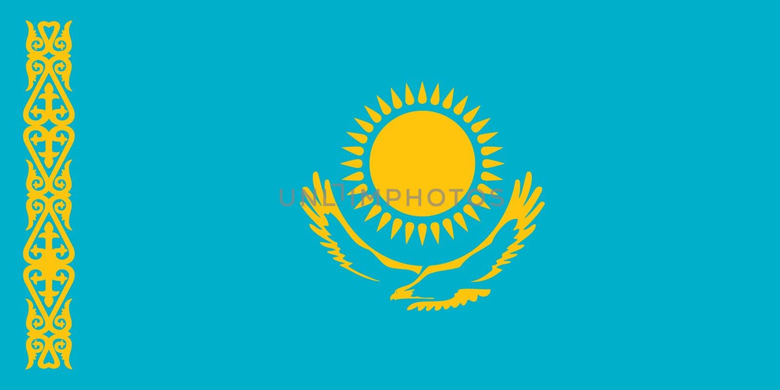 A Kazakhstan flag background illustration large file