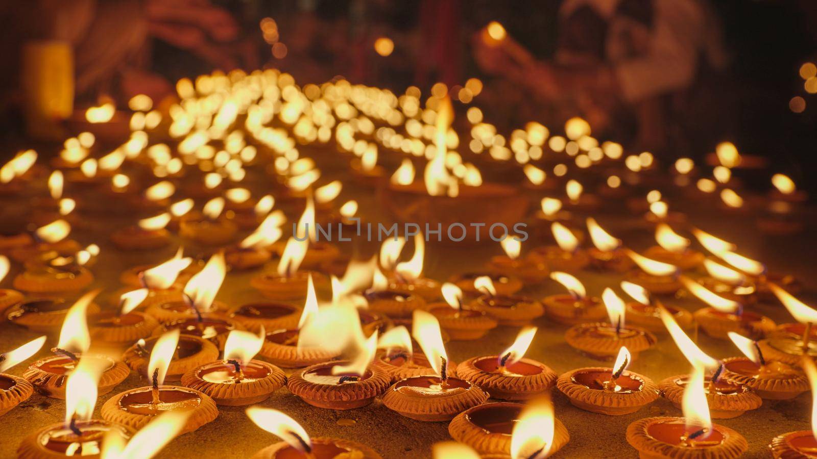 candlelight in religion ceremony with shallow depth of field
