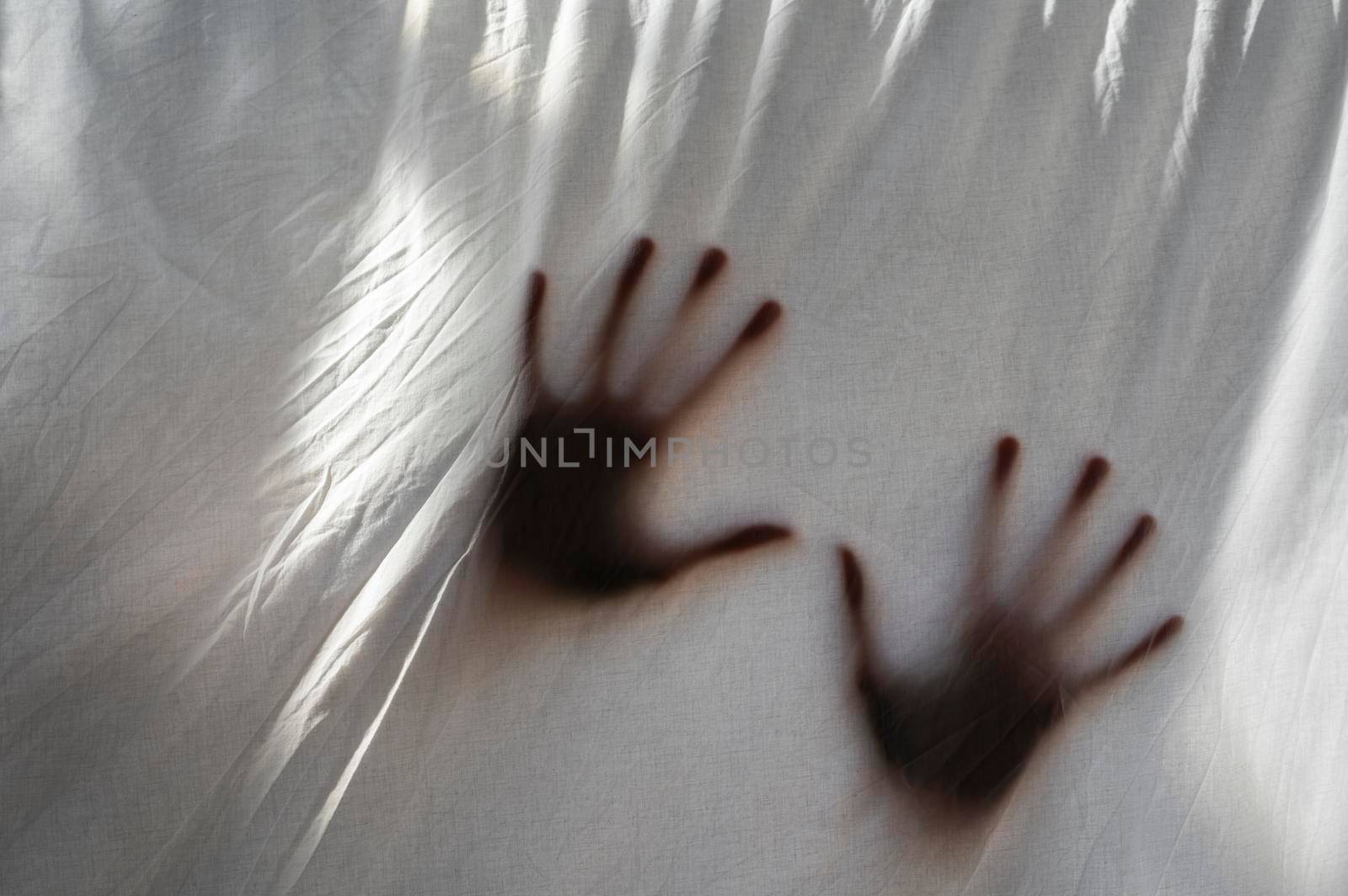 Hands shade behind sheet by SimmiSimons