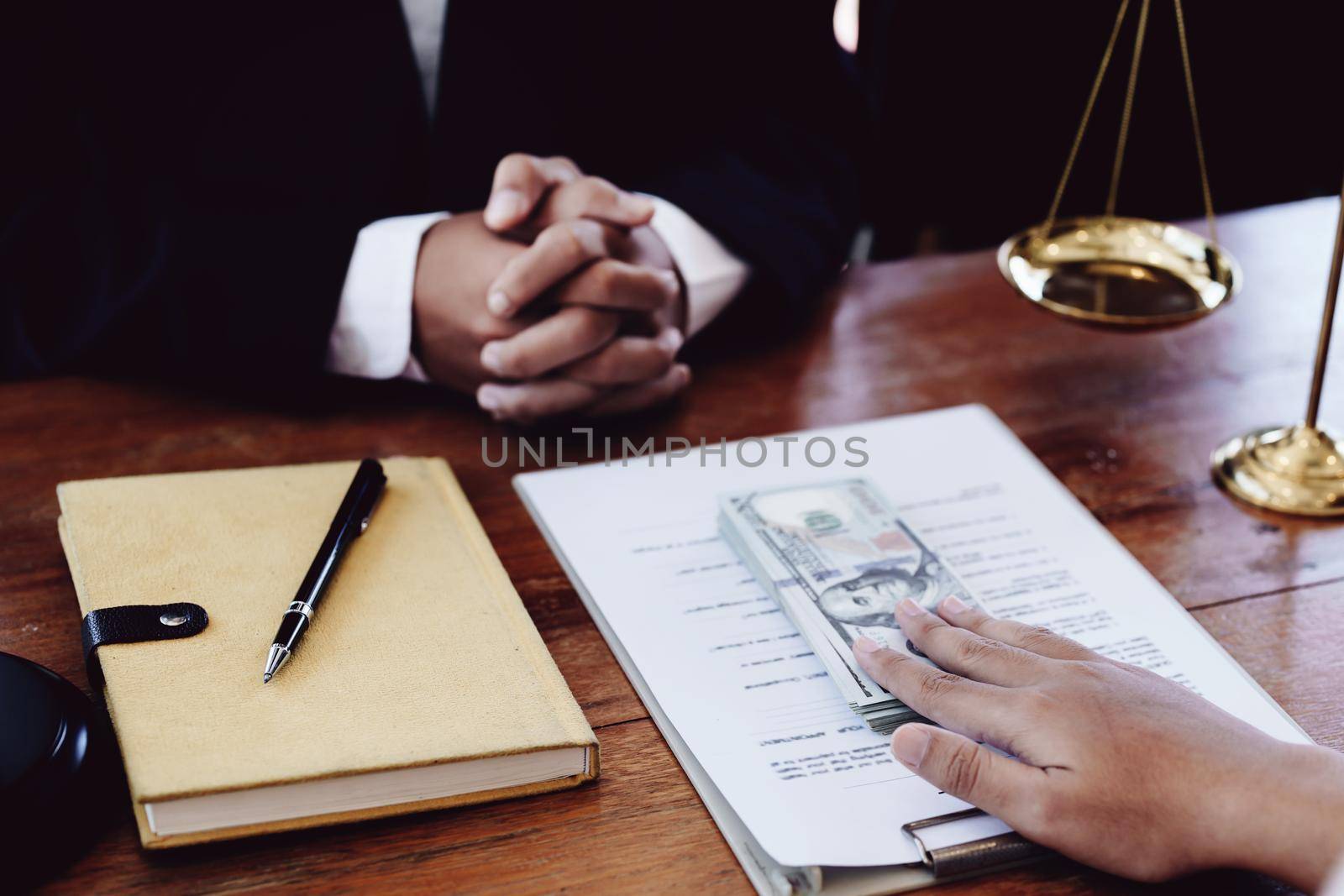 Fraudulent payment between lawyer and client.