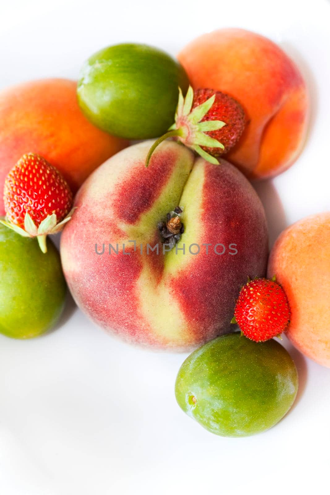 Isolated fruits on a table by jacques_palut