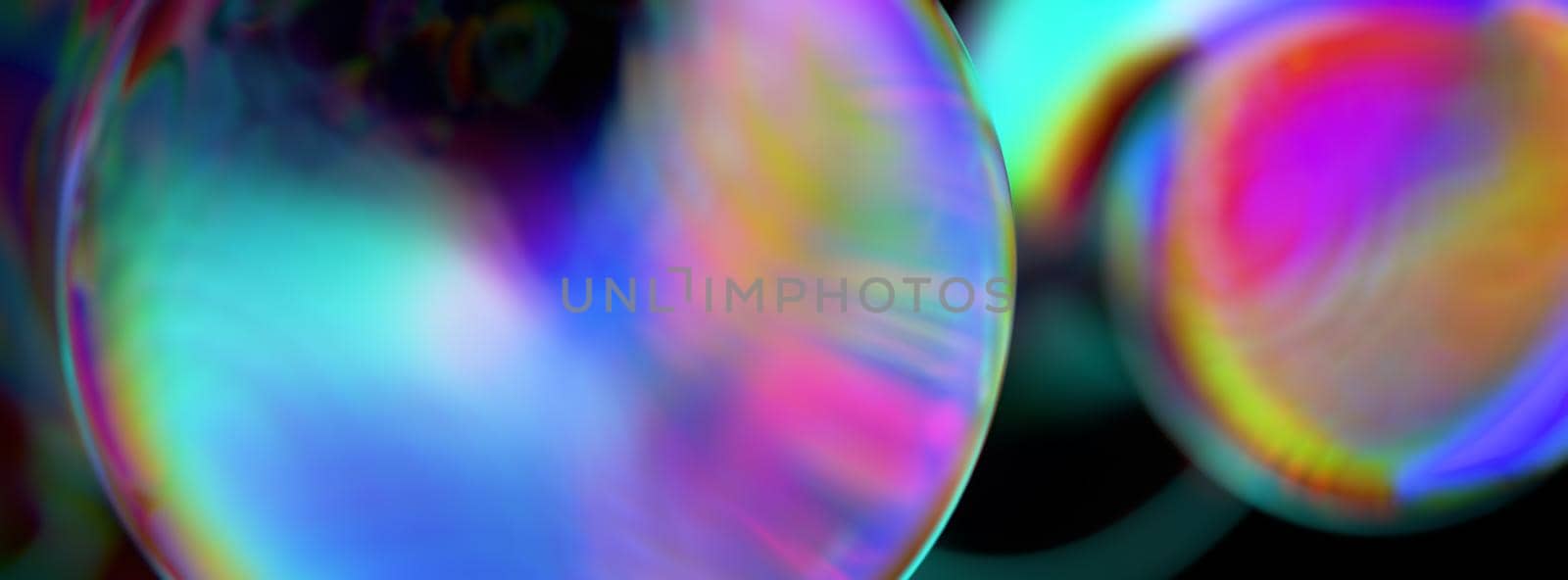 Abstract glass shape with rainbow reflections and refractions by bawan