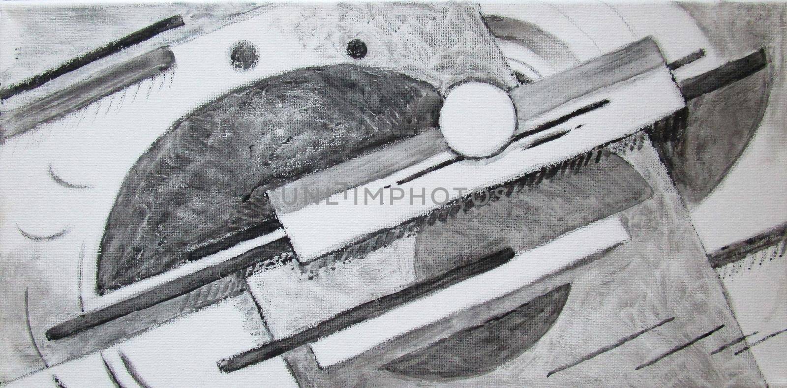 Abstract black and white composition, charcoal art by Egnismoore