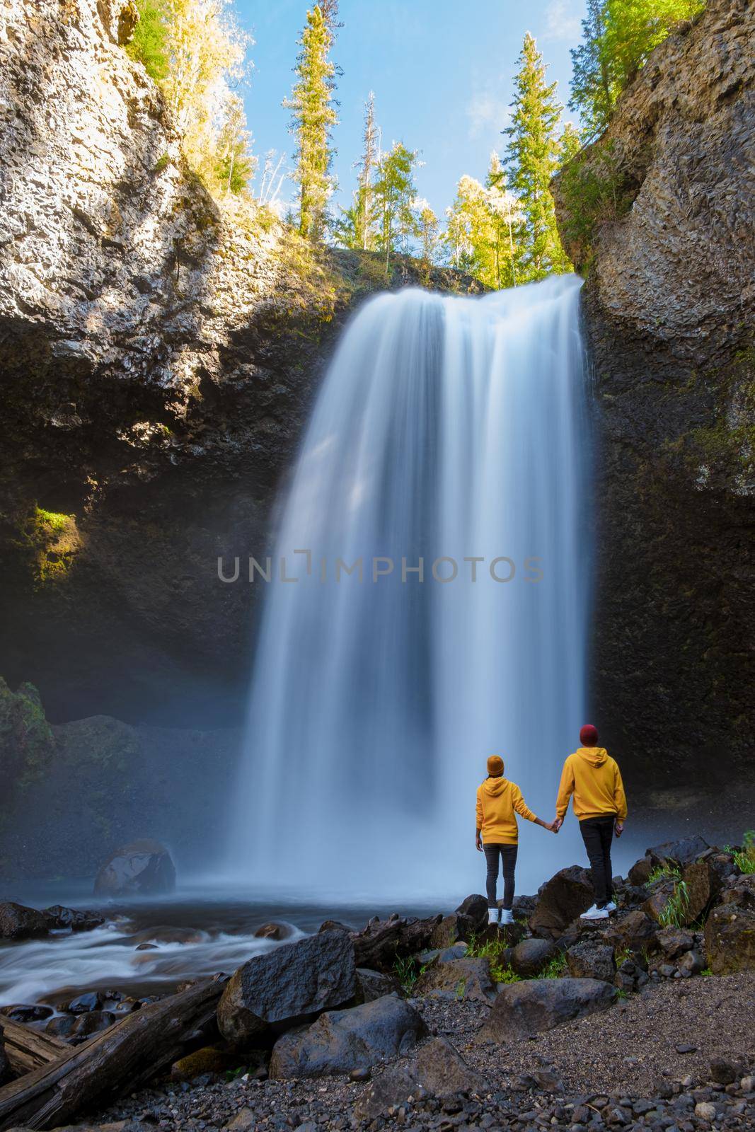 Moul Falls, the most famous waterfall in Wells Gray Provincial Park in British Columbia, Canada by fokkebok