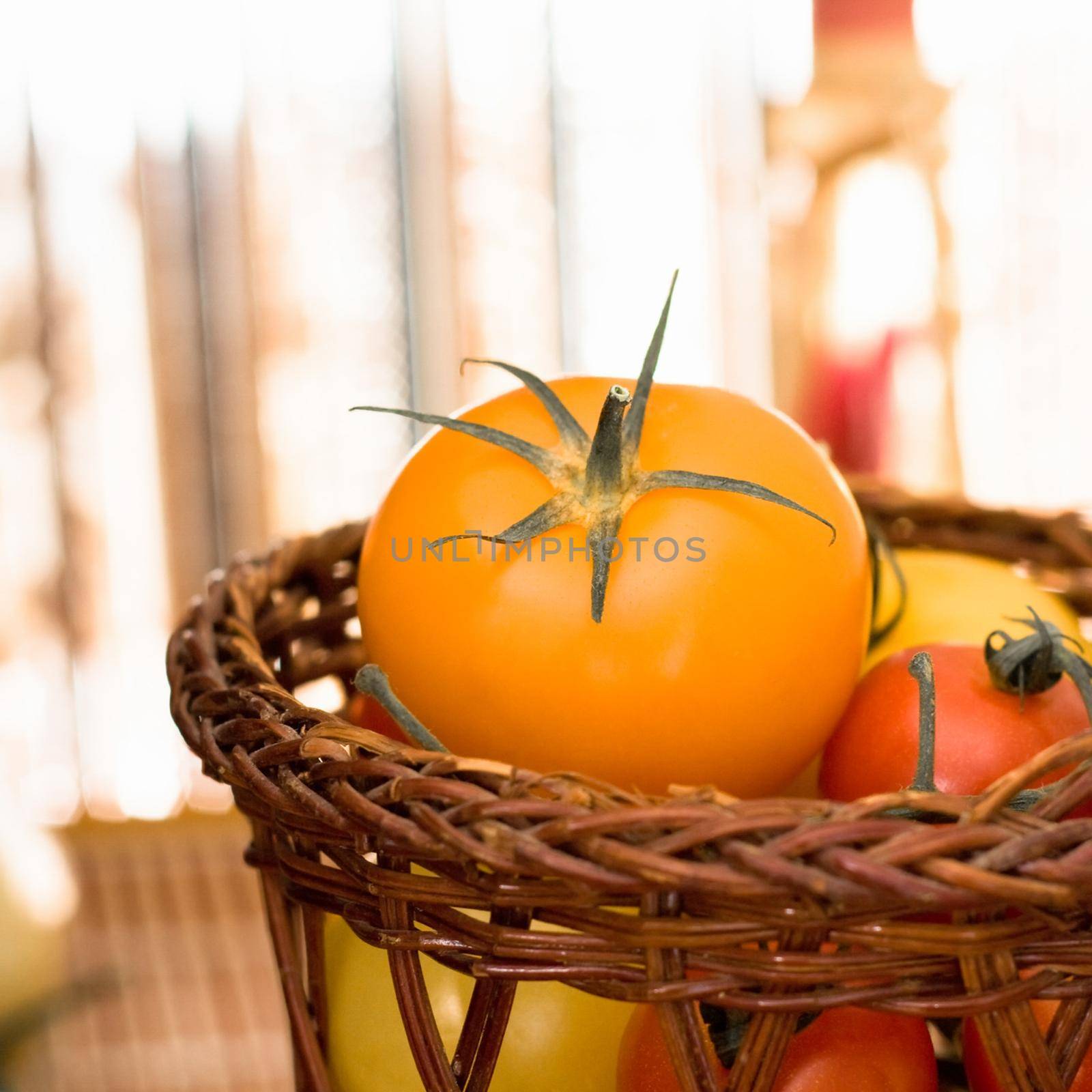 ripe tomatoes - organic vegetables and healthy eating styled concept by Anneleven