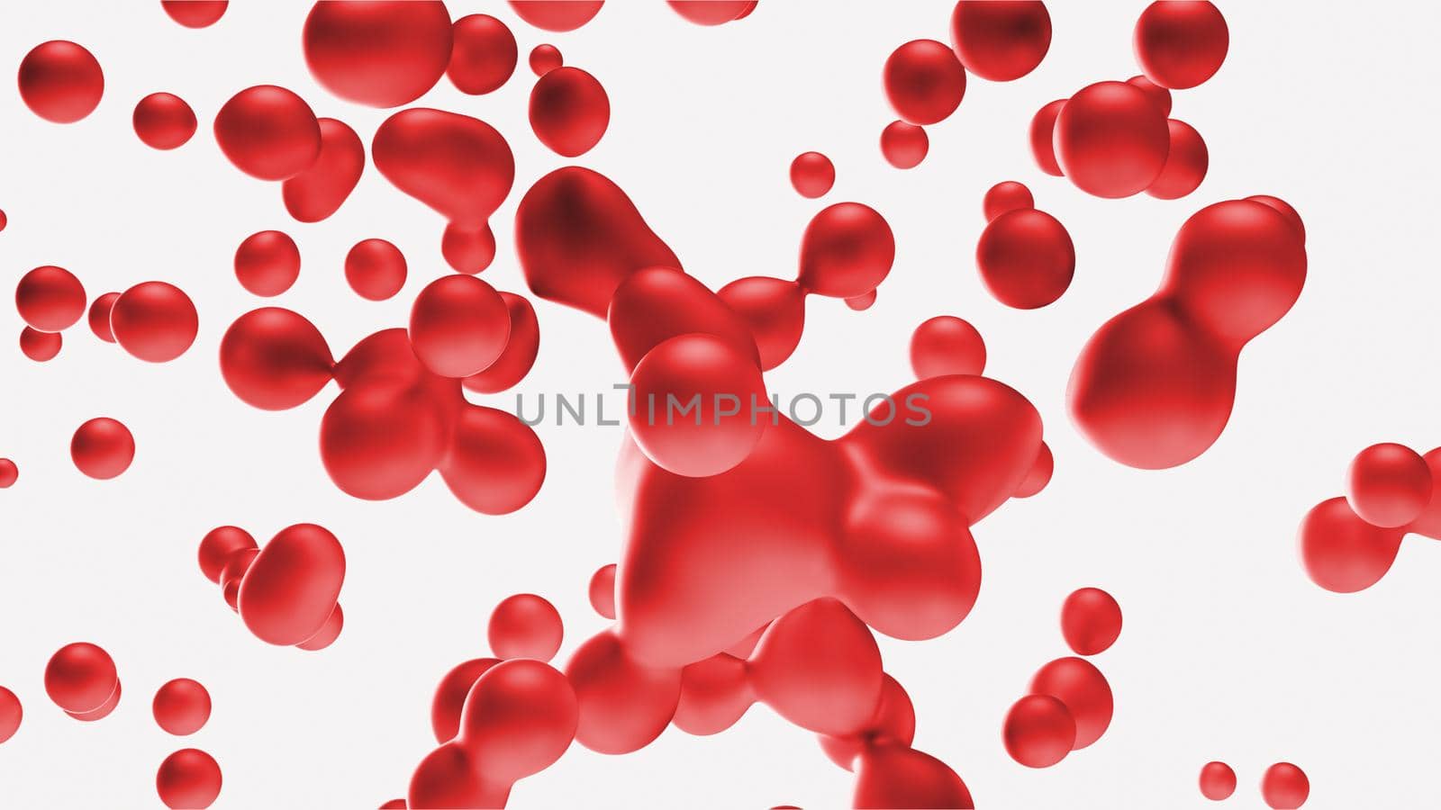 3d rendering Red Motion minimal art liquid background by studiodav