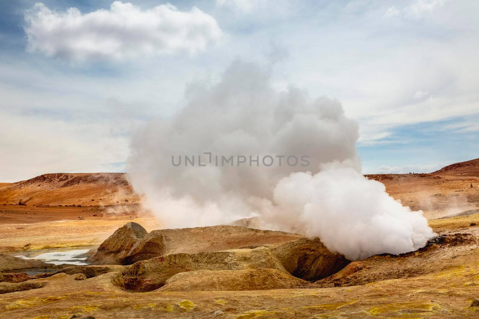 Sol de Manana Geyser in Bolivian andes altiplano near Atacama and Chile border, South America