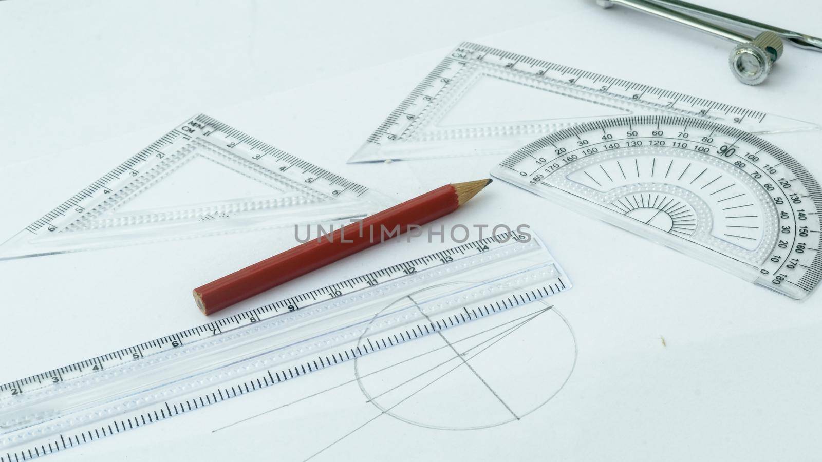 Design Professional services drawing tools close up
