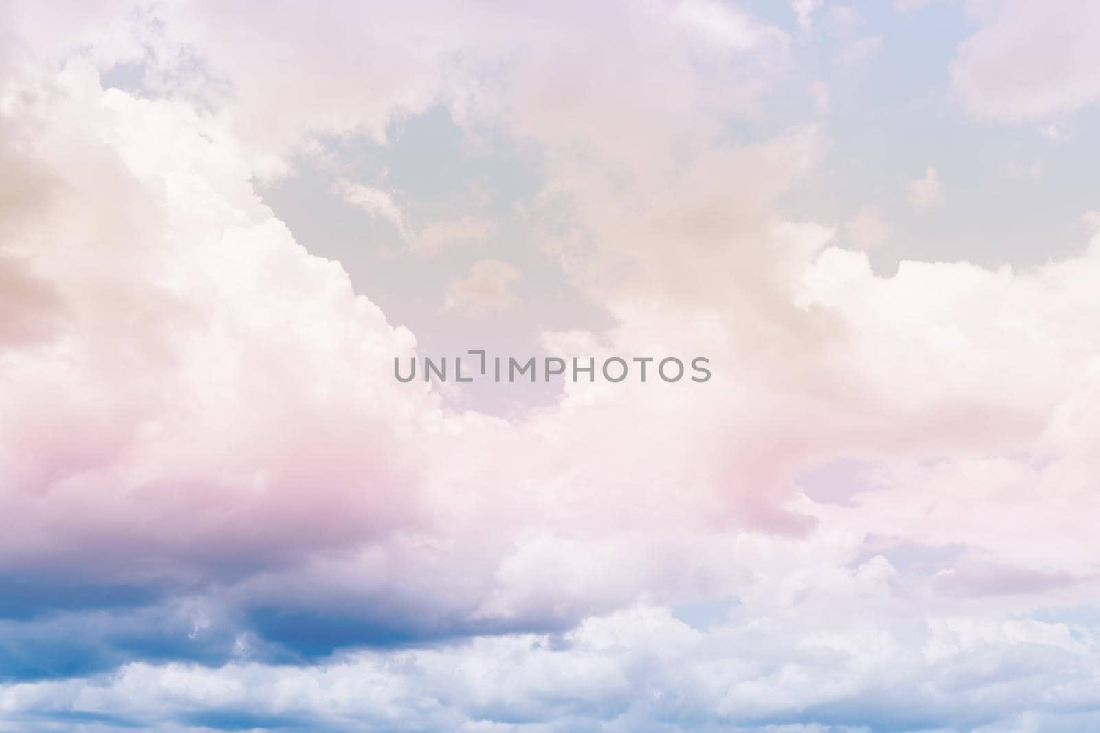 Copy space minimal concept of summer blue sky and white cloud abstract blank. by Suwant