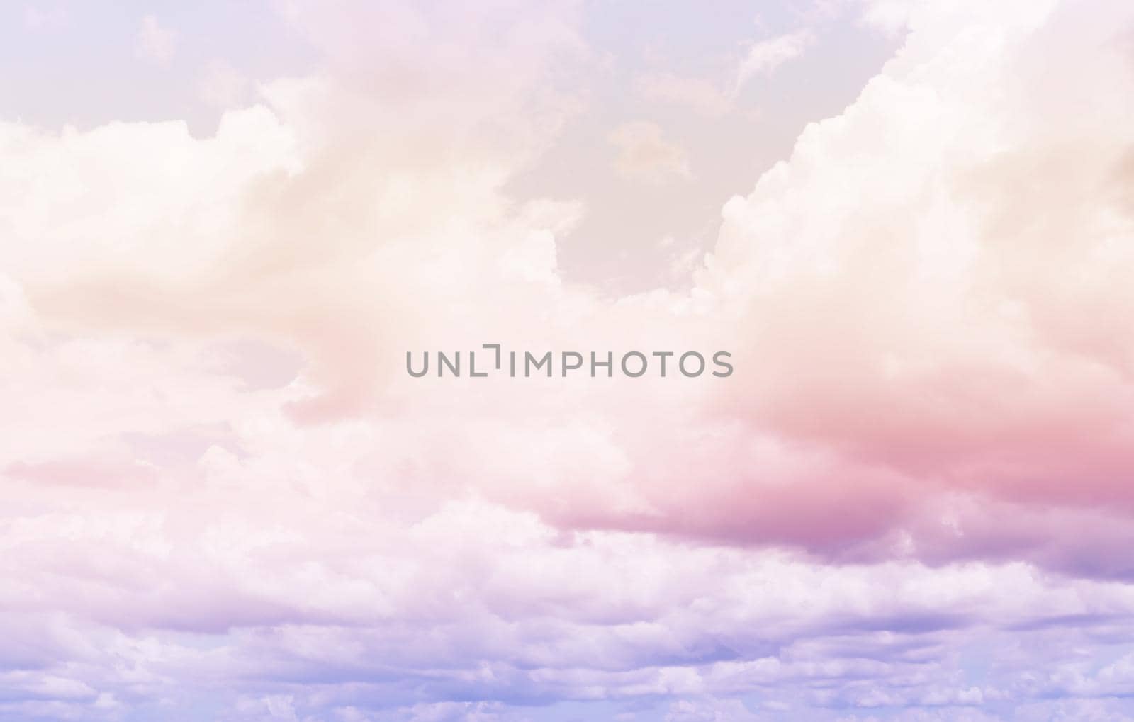 Copy space pastel tone minimal concept of summer blue sky and white cloud abstract blank background.