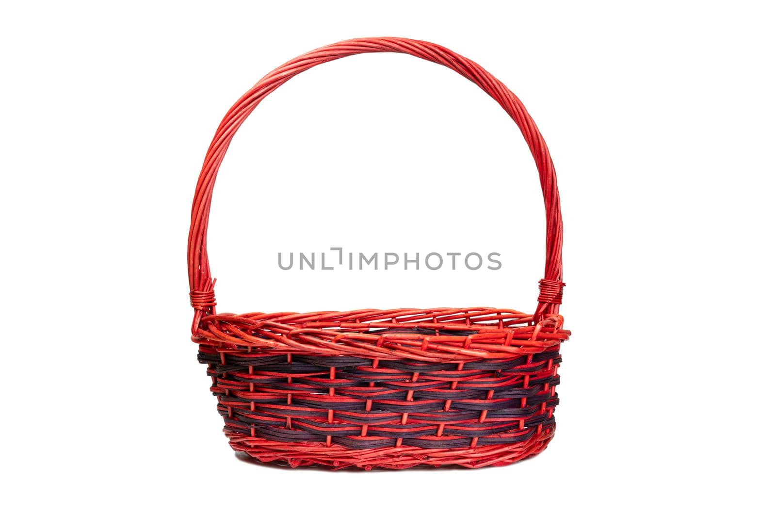 weave basket with clipping path on white background by Buttus_casso