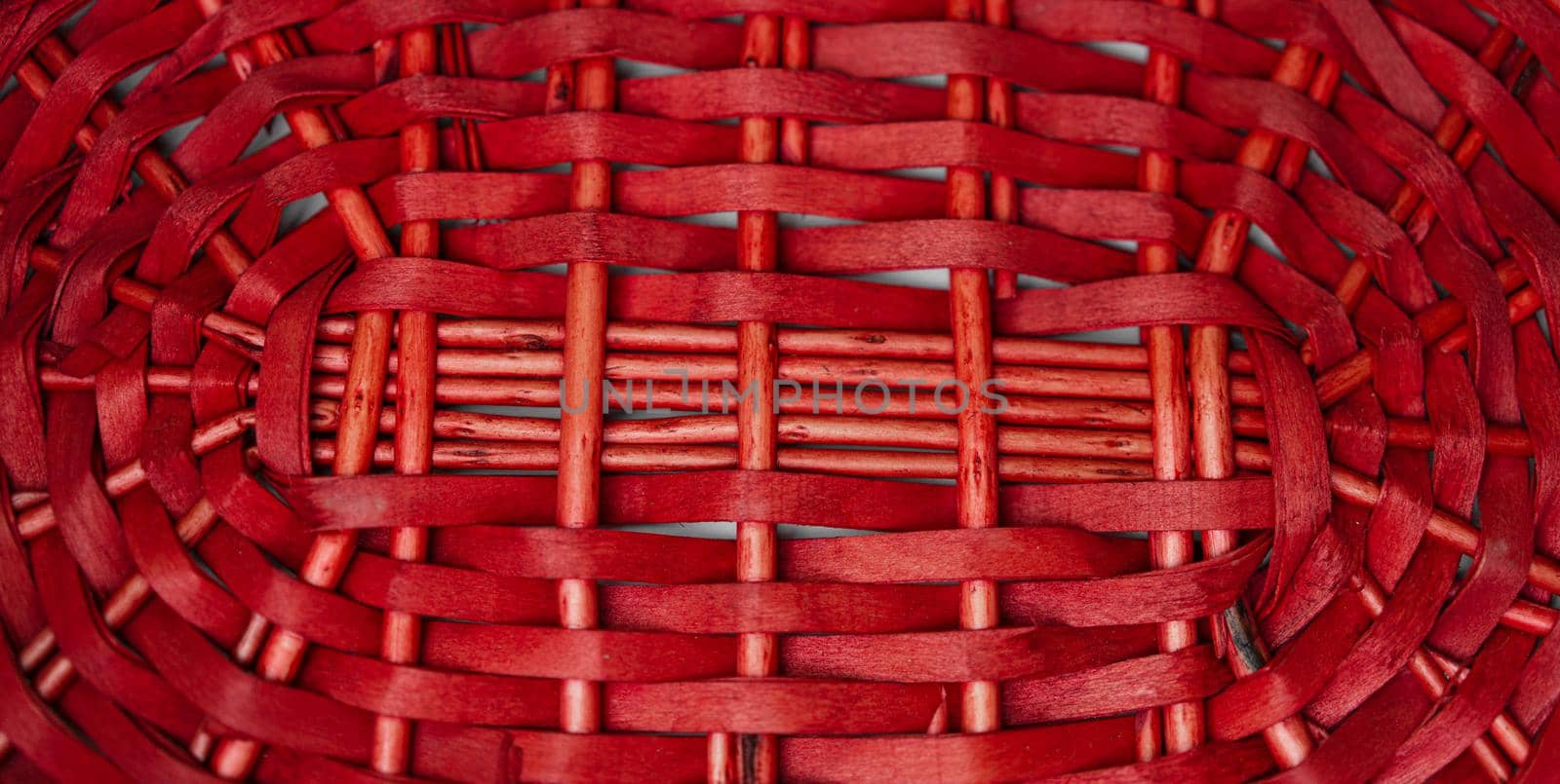 Red weave basket texture for background
