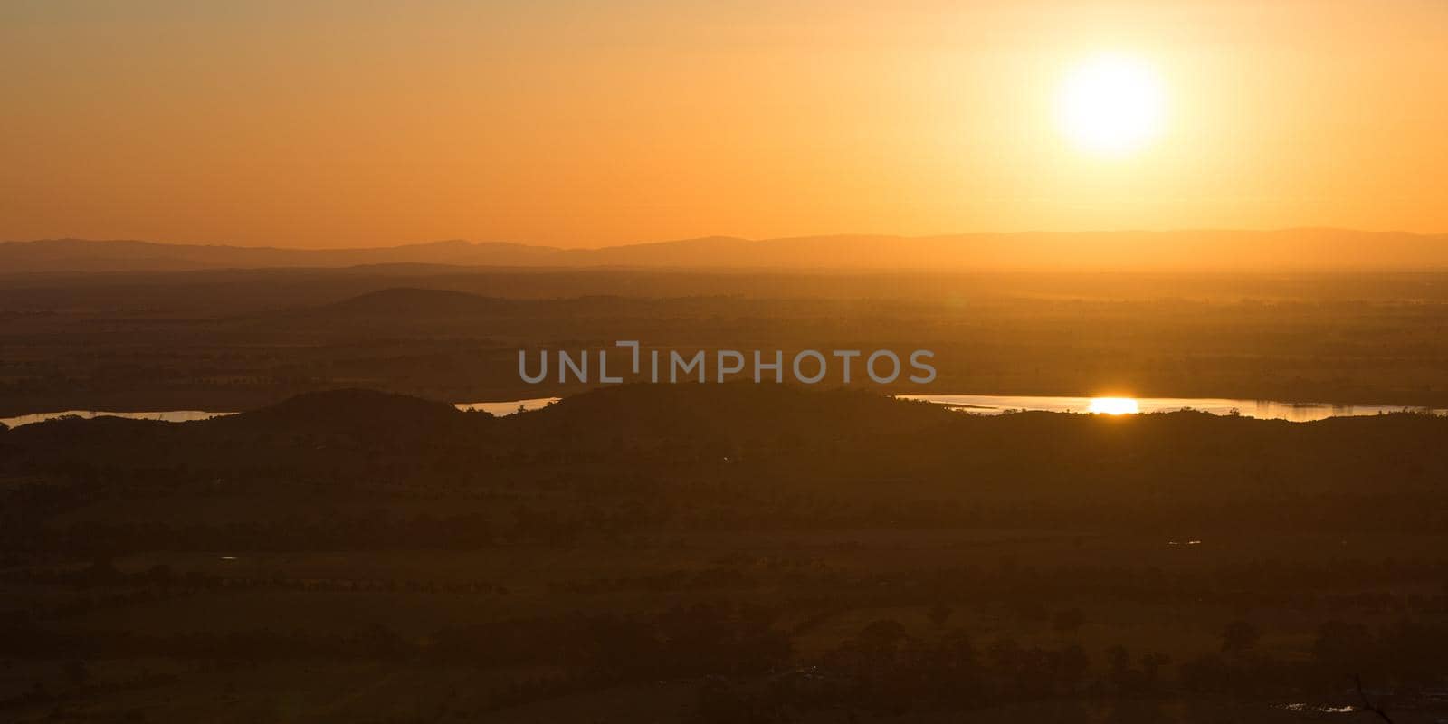 A view from Mt Tarrengower of the Moolort Plains near Maldon in Victoria, Australia