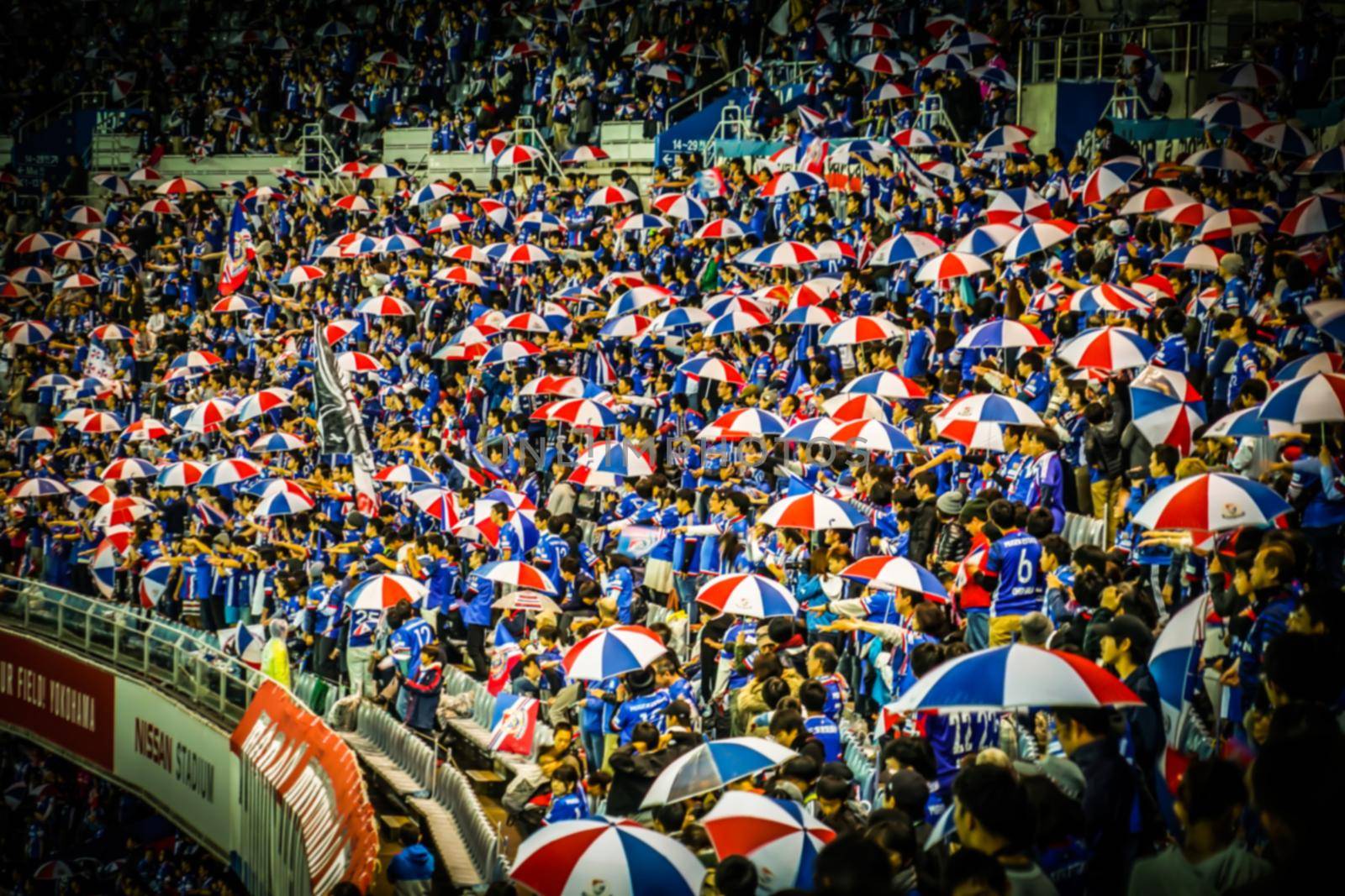 People who support soccer games. Shooting Location: Yokohama-city kanagawa prefecture