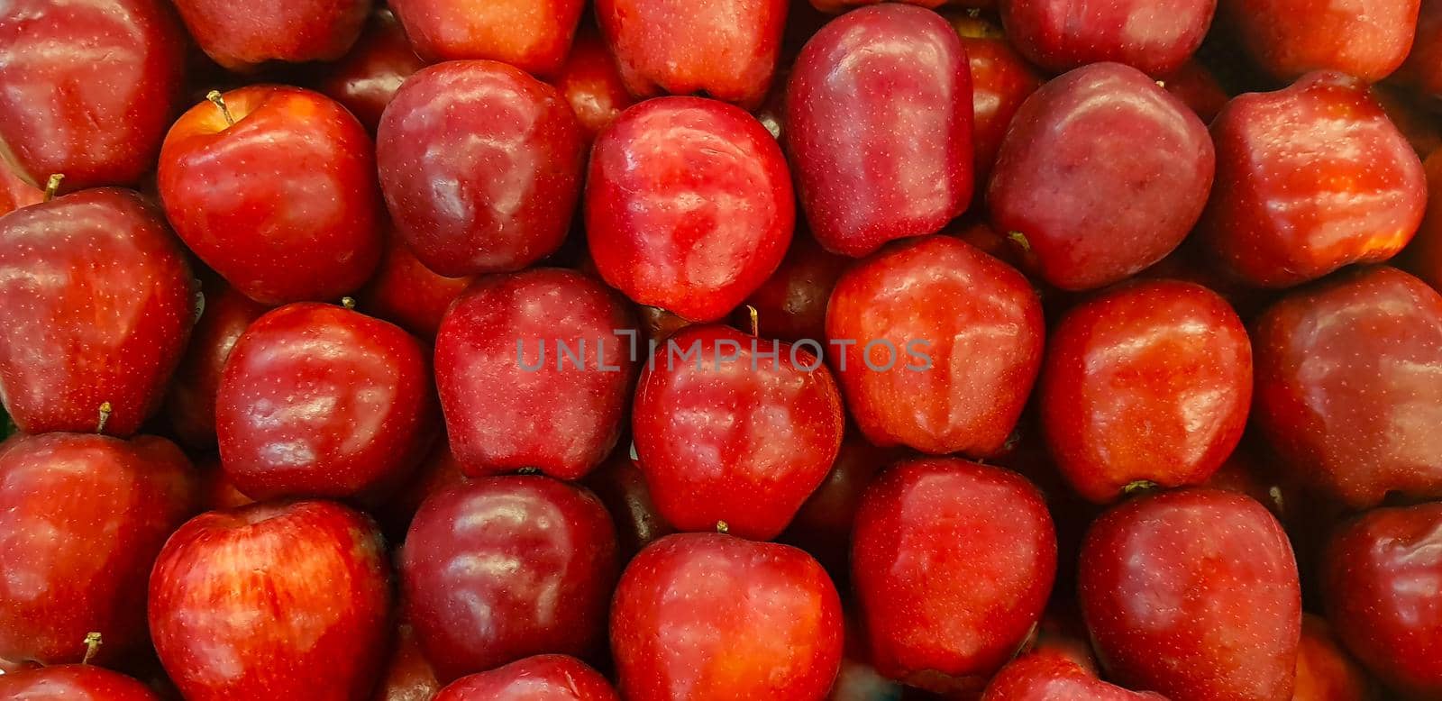 Fresh red apples good for multimedia and content background group of red ripe apples