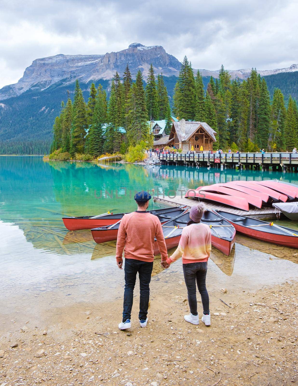 Emerald lake Yoho national park Canada British Colombia Canada, beautiful lake in the Canadian Rockies by fokkebok