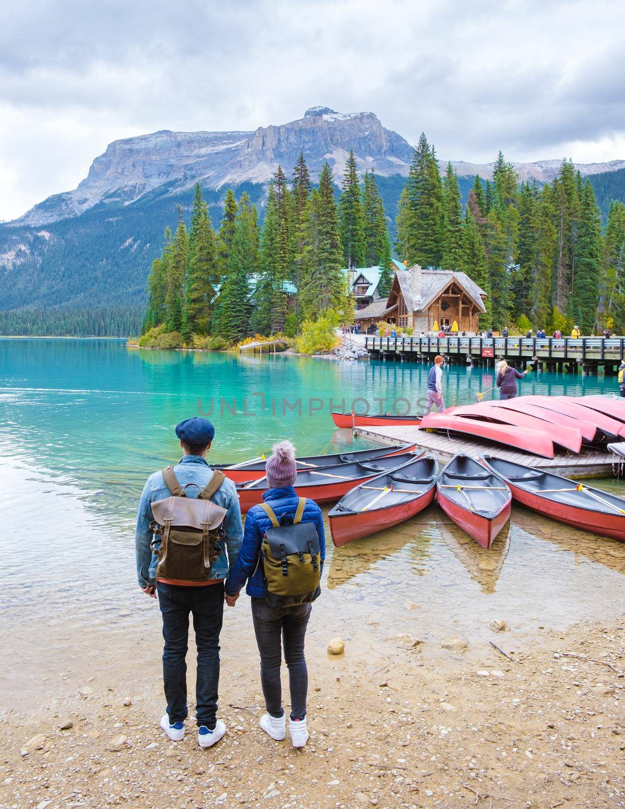 Emerald lake Yoho national park Canada British Colombia Canada, beautiful lake in the Canadian Rockies by fokkebok