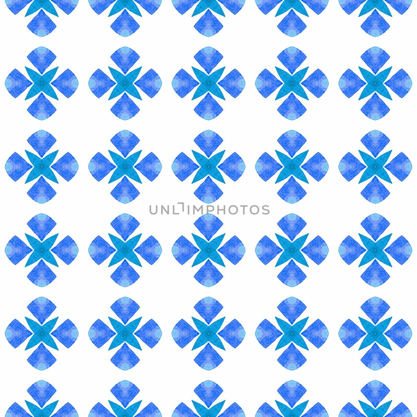 Hand drawn tropical seamless border. Blue radiant boho chic summer design. Tropical seamless pattern. Textile ready adorable print, swimwear fabric, wallpaper, wrapping.