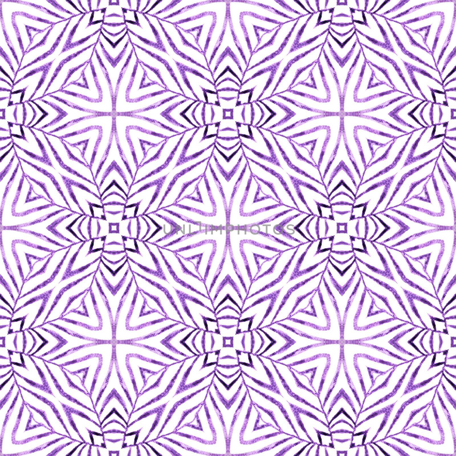 Textile ready dazzling print, swimwear fabric, wallpaper, wrapping. Purple shapely boho chic summer design. Exotic seamless pattern. Summer exotic seamless border.