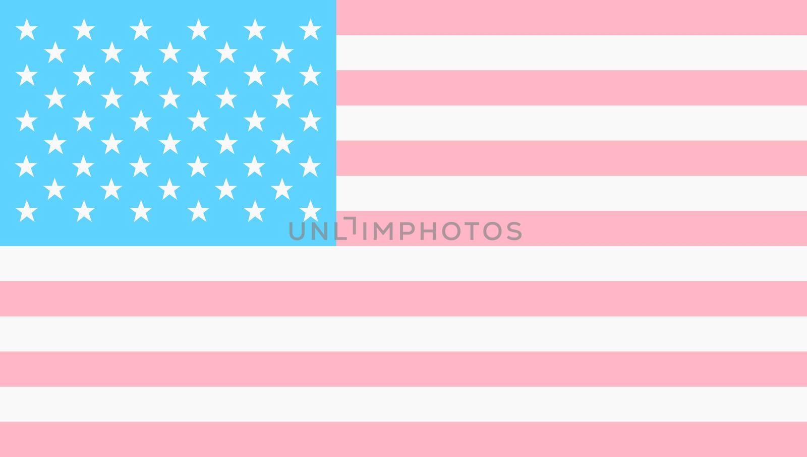 A United States of America trans gender flag
