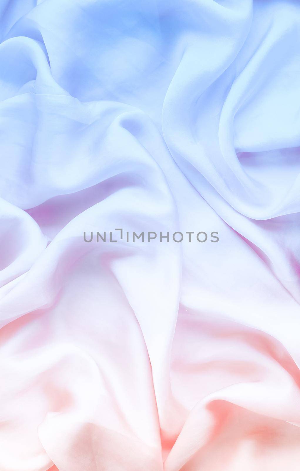 Neon soft silk waves, flatlay - elegant fabric textures, abstract backgrounds and modern pastel colours concept. Feel the sense of timeless luxury