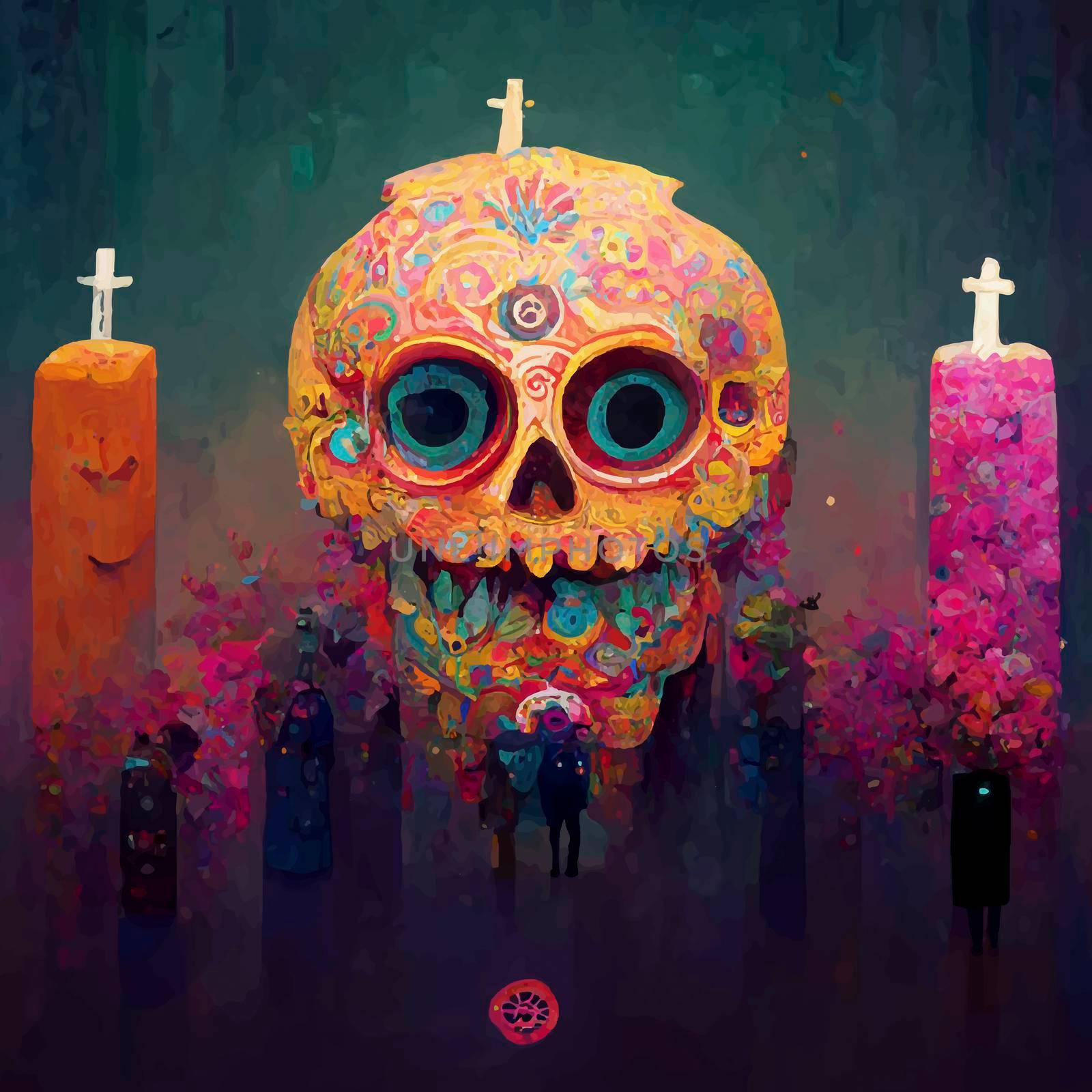 beautiful illustration of the Day of the Dead. by JpRamos