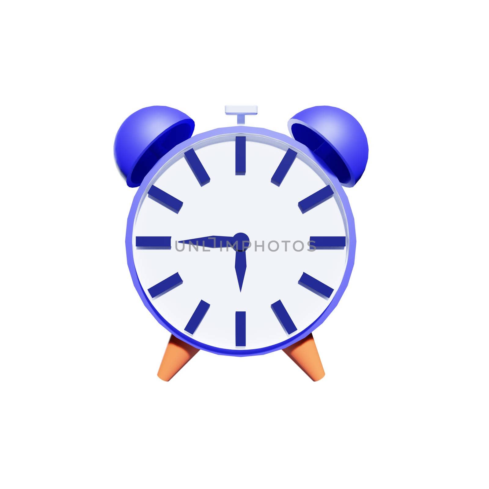 3d rendering illustration alarm clock