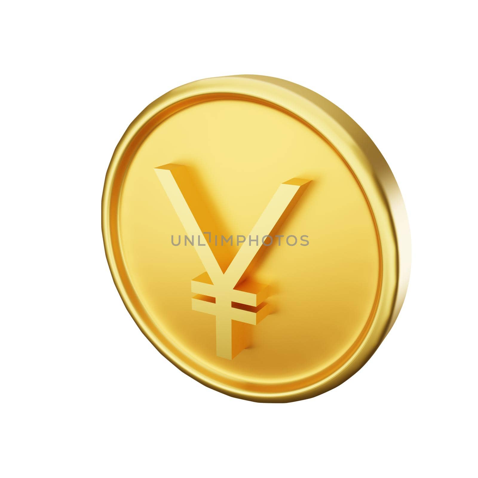 3d rendering of yen currency