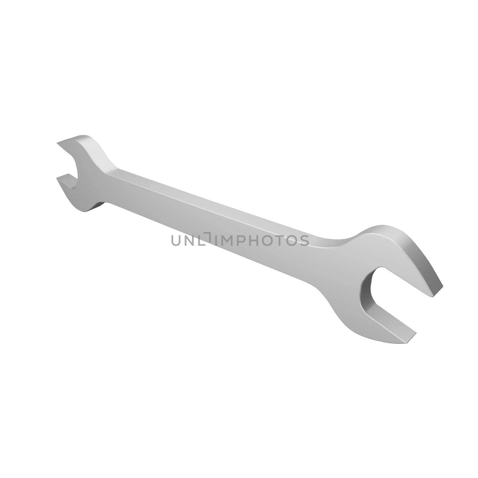 3d rendering wrench tool background isolated