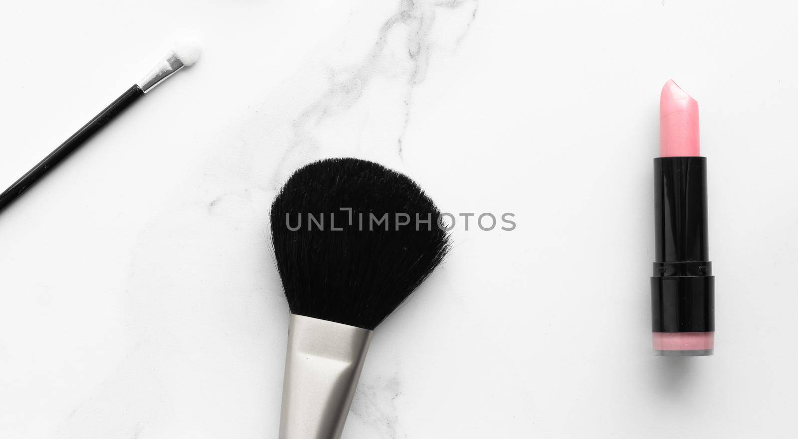 Make-up and cosmetics on marble, flatlay - modern feminine lifestyle, vlog background and styled stock concept. Beauty inspiration in a fashion blog