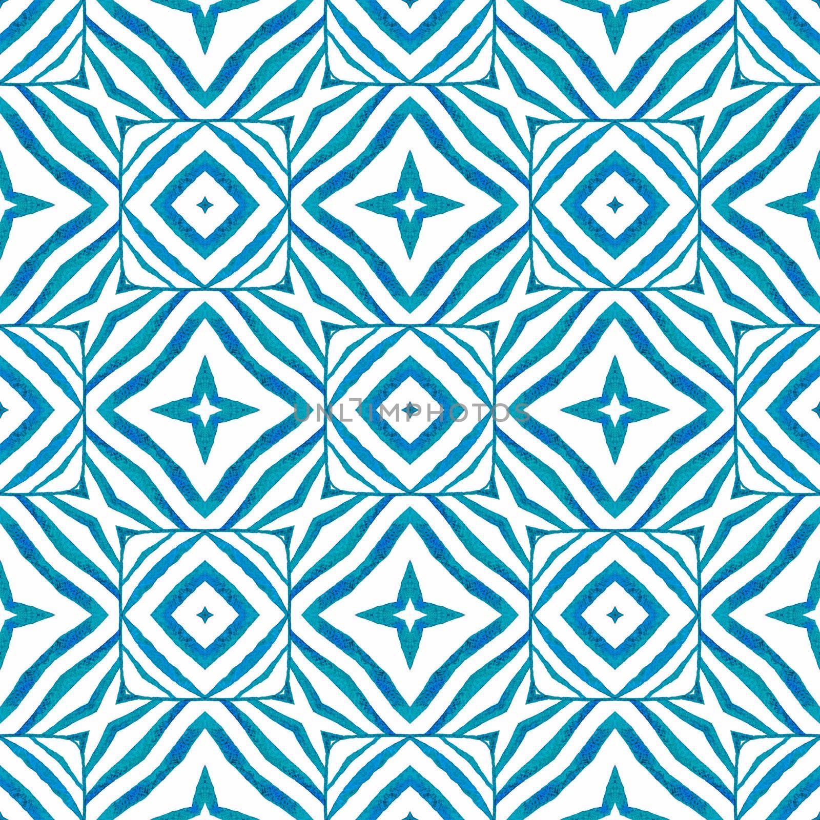 Chevron watercolor pattern. Blue Actual boho chic by beginagain