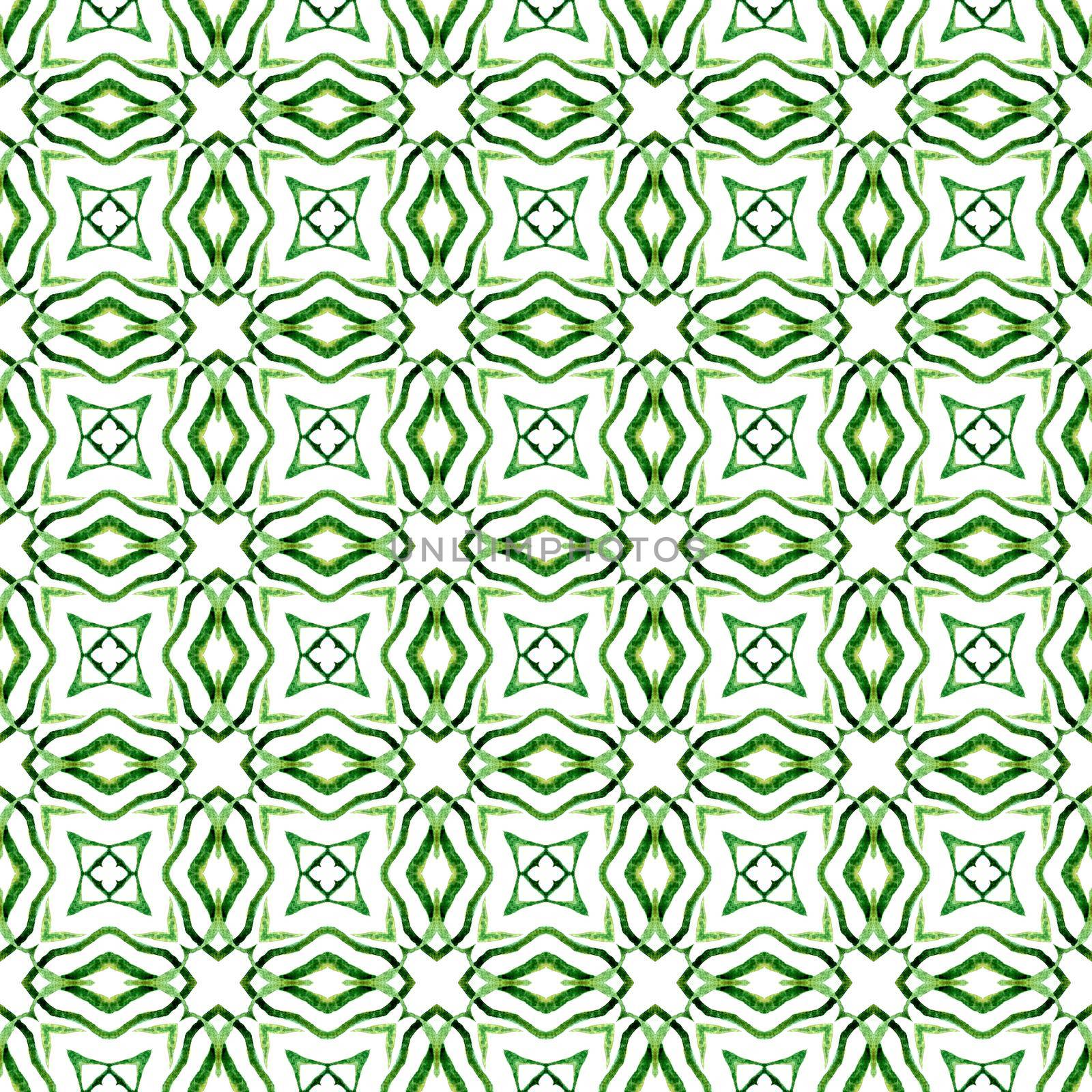 Repeating striped hand drawn border. Green likable boho chic summer design. Textile ready trending print, swimwear fabric, wallpaper, wrapping. Striped hand drawn design.
