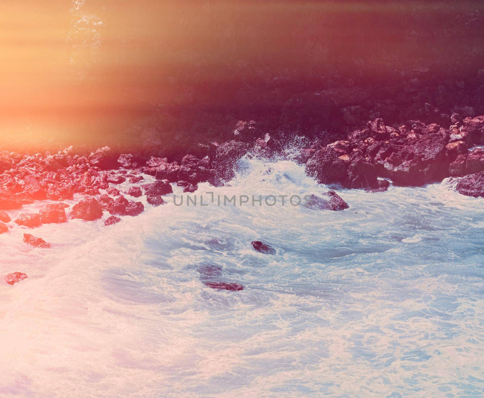 Coastal art print, holiday destination and travel concept - Dreamy ocean coast in summer