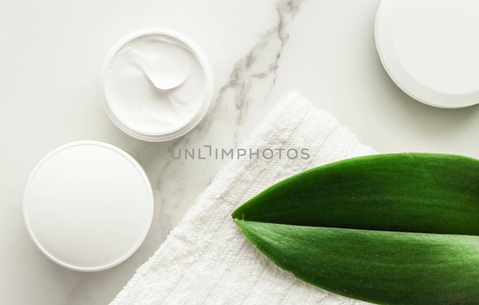 Anti-age cream products on marble, flatlay - skincare and body care, luxury spa and clean cosmetic concept. Beauty of an organic spa experience