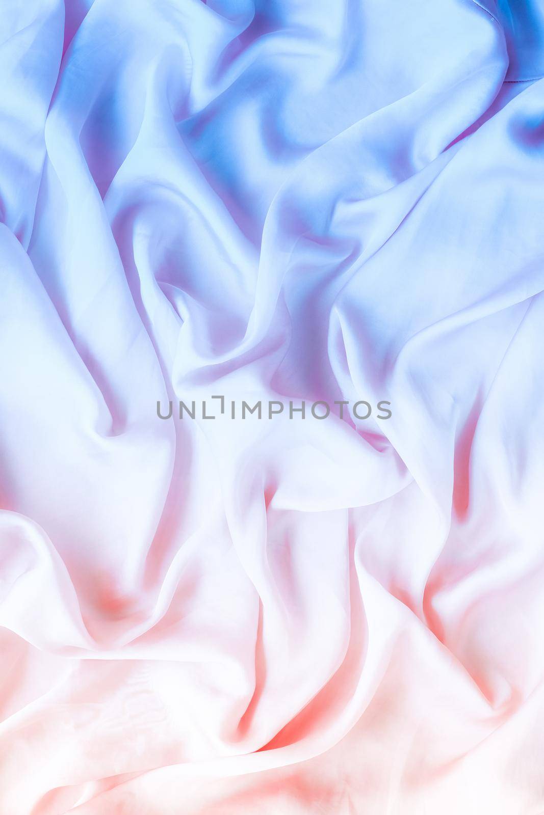 Neon soft silk waves, flatlay - elegant fabric textures, abstract backgrounds and modern pastel colours concept. Feel the sense of timeless luxury