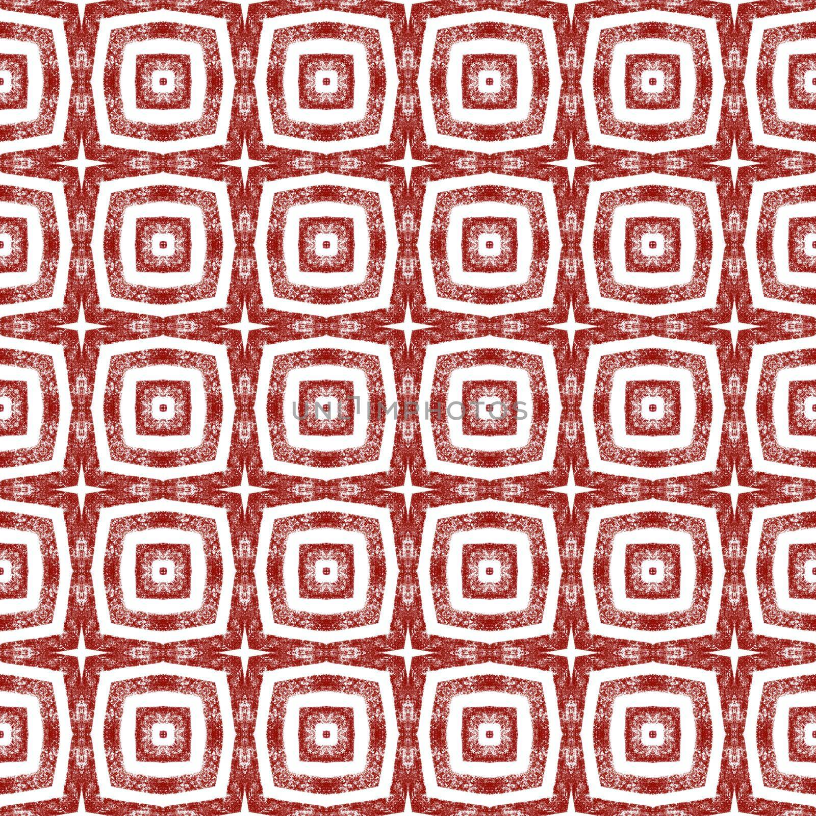 Textured stripes pattern. Wine red symmetrical kaleidoscope background. Trendy textured stripes design. Textile ready elegant print, swimwear fabric, wallpaper, wrapping.