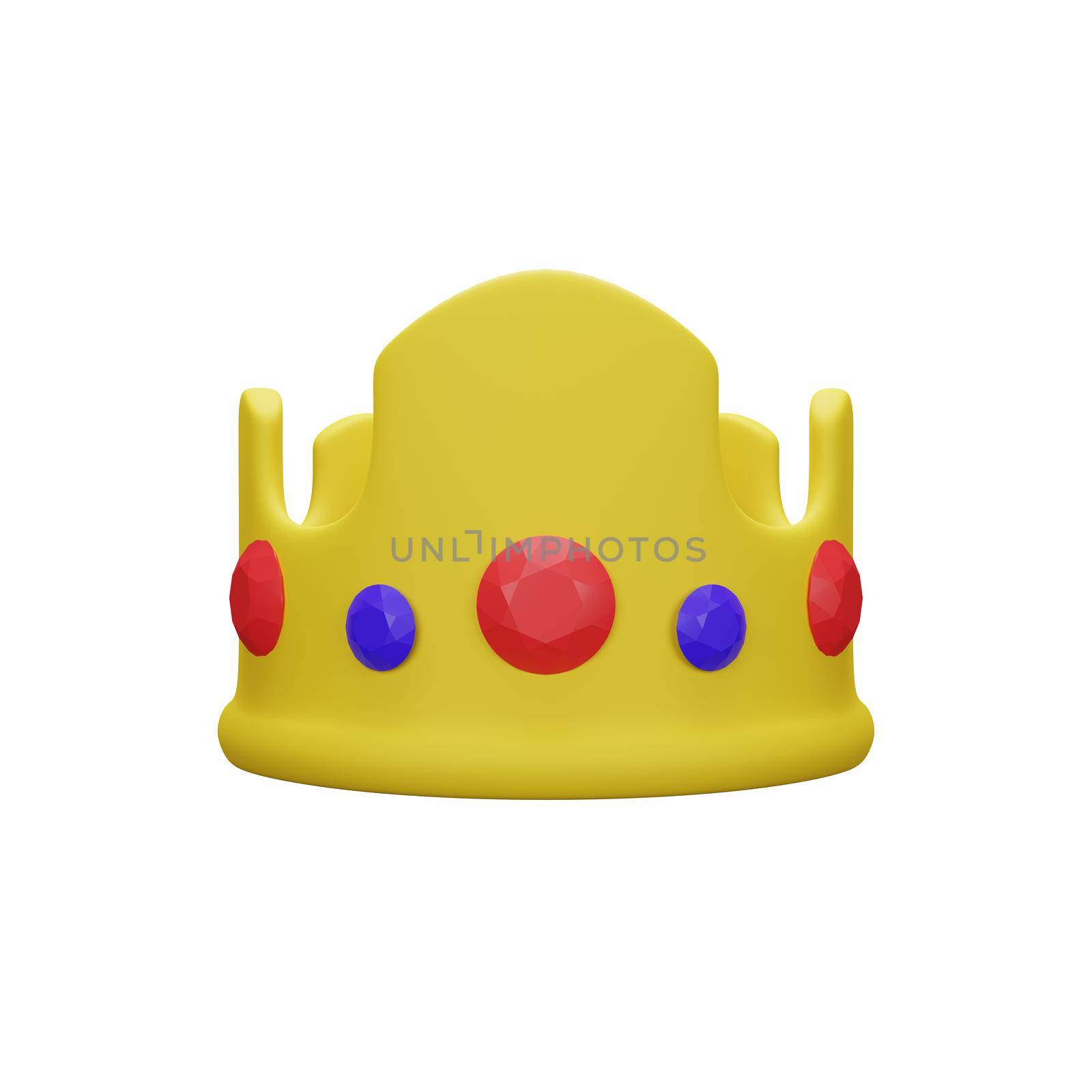 3d rendering of king's crown