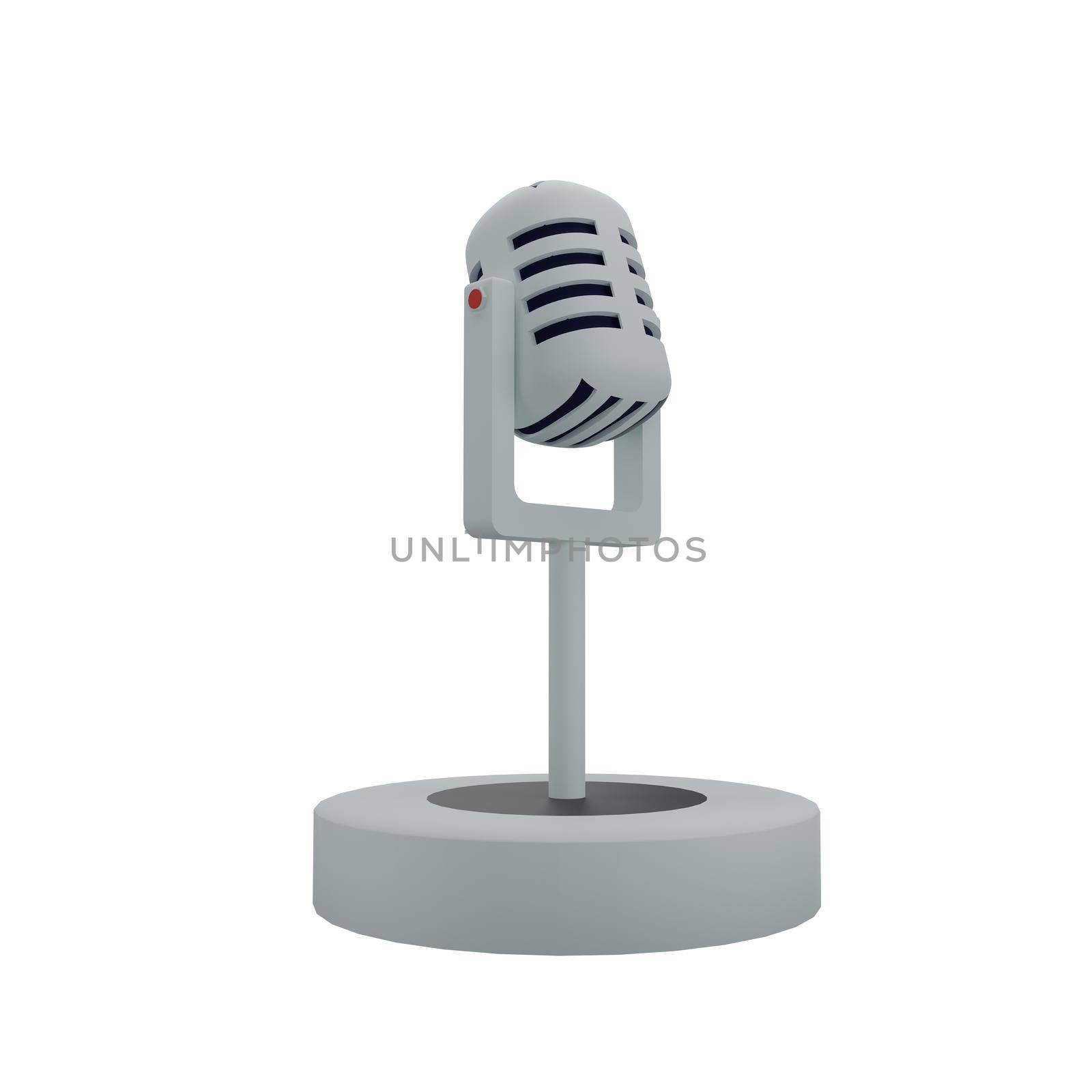 3d rendering of microphone