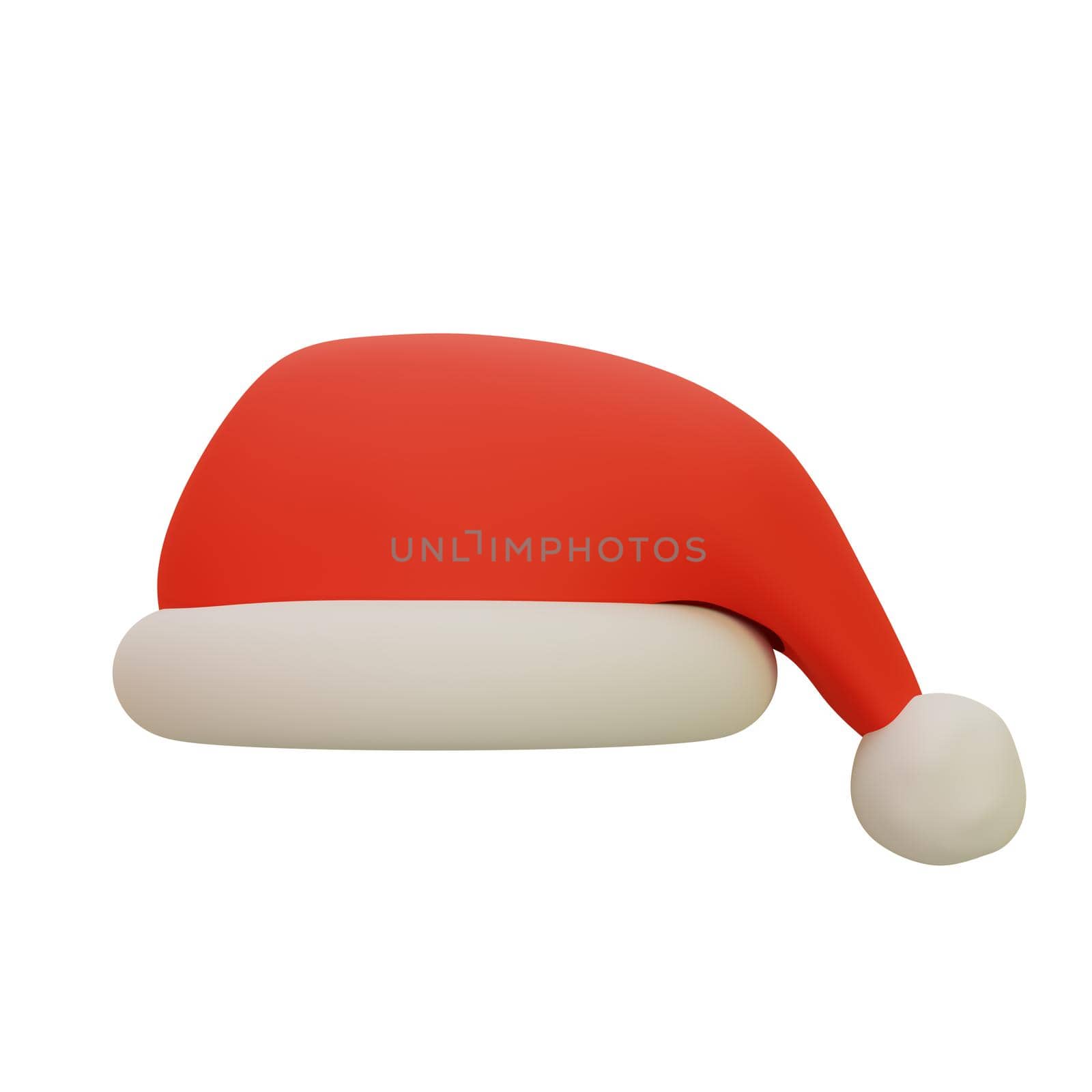 3d rendering of christmas concept santa hat icon